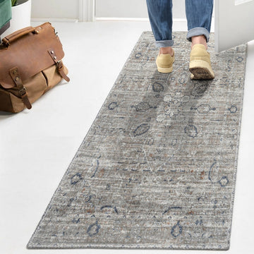 Shaii Global Medallion Low-Pile Machine-Washable Area Rug